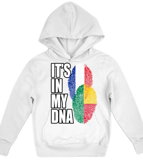 Beninese And French Mix Heritage DNA Flag Kids Hoodie