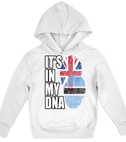Botswana And British Mix Heritage DNA Flag Kids Hoodie