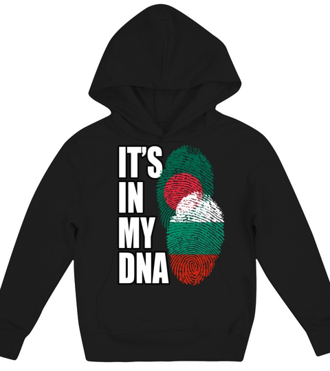 Bulgarian And Bangladeshi Mix Heritage DNA Flag Kids Hoodie