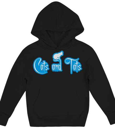 cats and tats quote Kids Hoodie