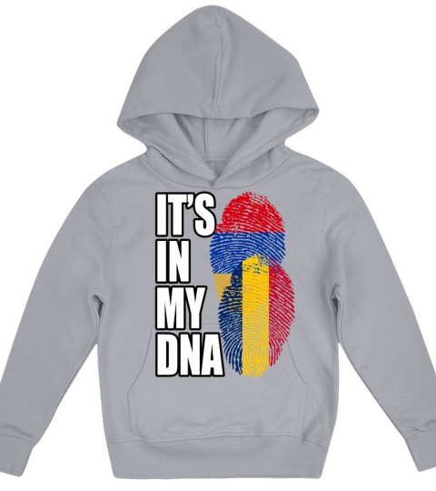 Chadian And Armenian Mix Heritage DNA Flag Kids Hoodie