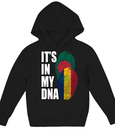 Chadian And Bangladeshi Mix Heritage DNA Flag Kids Hoodie
