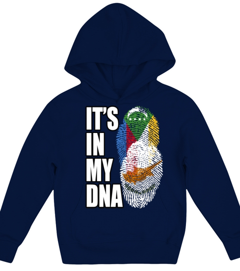 Cypriot And Comoran Mix Heritage DNA Flag Kids Hoodie