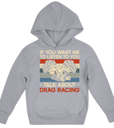 Drag Racing Race Car Retro Vintage Kids Hoodie
