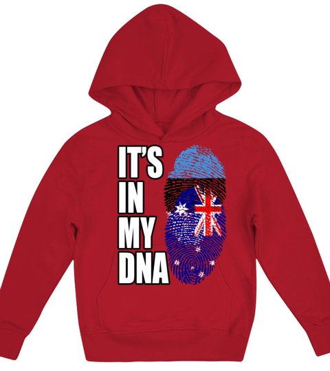 Estonian And Australian Mix Heritage DNA Flag Kids Hoodie