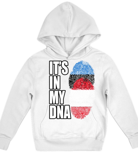 Estonian And Austrian Mix Heritage DNA Flag Kids Hoodie
