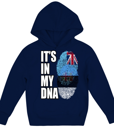Fijian And Estonian Mix Heritage DNA Flag Kids Hoodie