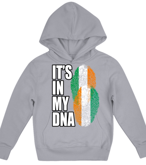 Ivorian And Irish Mix Heritage DNA Flag Kids Hoodie