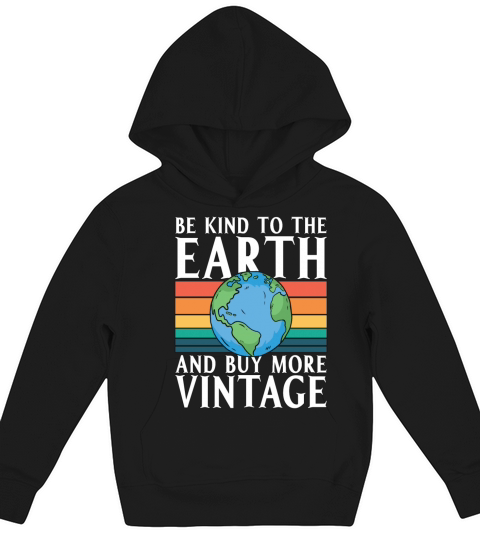 Recycling Be Kind To The Retro Go Green Recycler Kids Hoodie