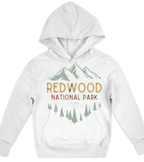 Redwood National Park Est 1968 Redwood Vintage Nat Kids Hoodie