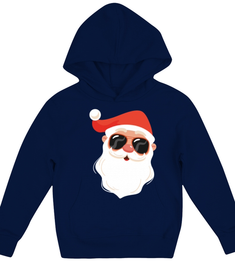 Merry Christmas Retro Vintage Red And White Santa Claus Kids Hoodie