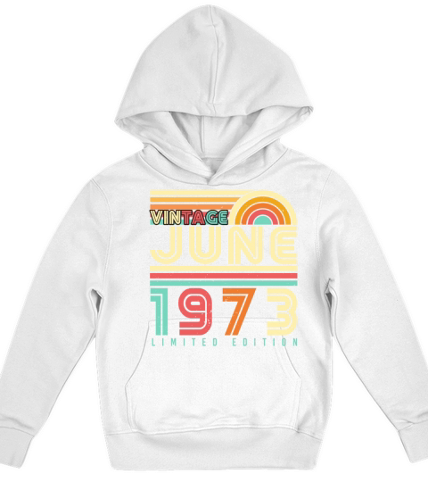 Vintage 1973 June Kids Hoodie
