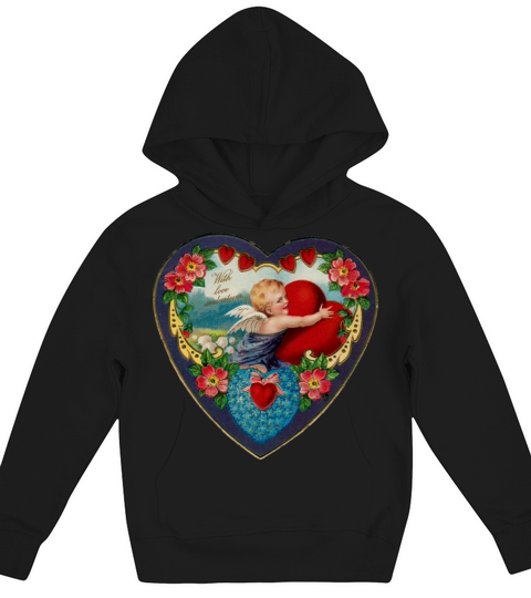 Vintage Valentines Day Kids Hoodie
