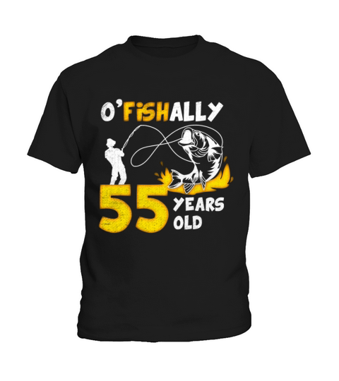 55th Birthday Fishing 1978 Vintage Fisherman Angle Kids T-Shirt
