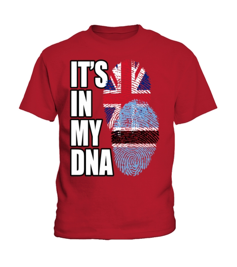 Botswana And British Mix Heritage DNA Flag Kids T-Shirt