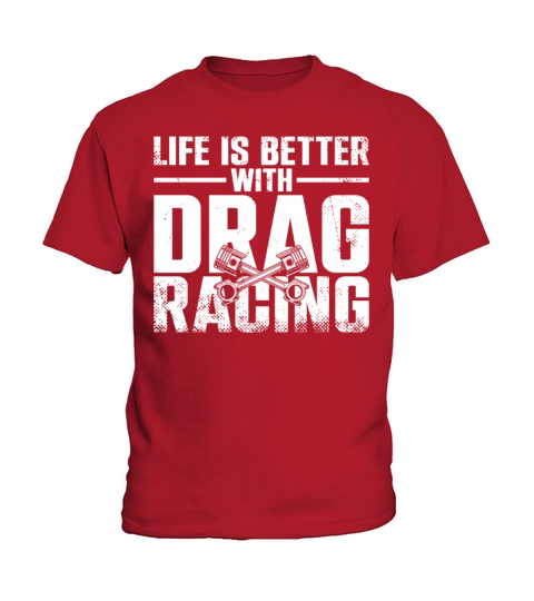Drag Racing Race Car Girl Vintage Kids T-Shirt