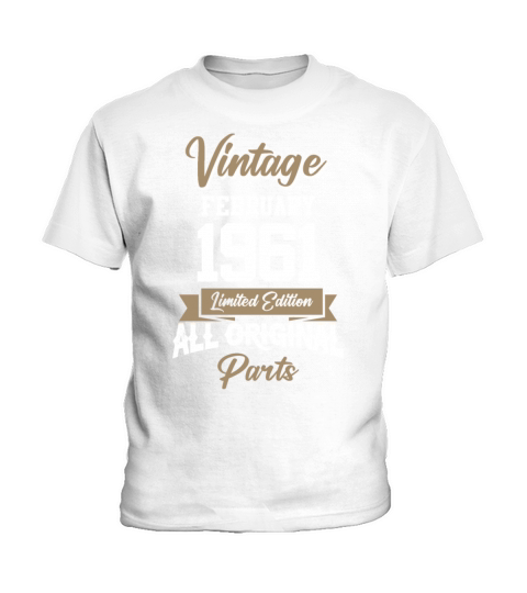 February 1961 Vintage Birthday Present Kids T-Shirt