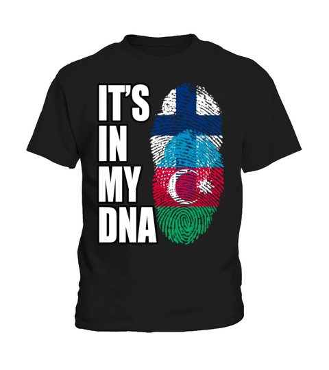 Finland And Azerbaijani Mix Heritage DNA Flag Kids T-Shirt