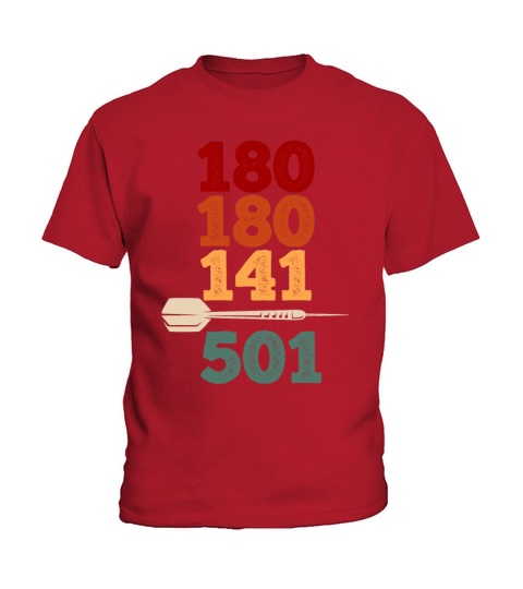 Funny Darts 180 Vintage Hobby Dart Player Kids T-Shirt