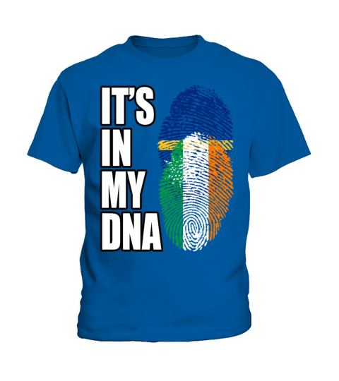 Irish And Nauruan Mix DNA Flag Heritage Kids T-Shirt