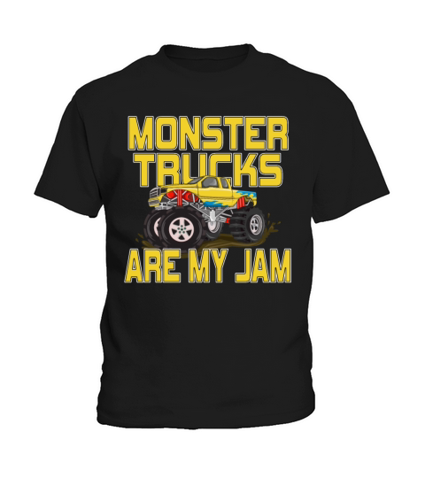 Monster Trucks Are My Jam Vintage Retro Kids T-Shirt