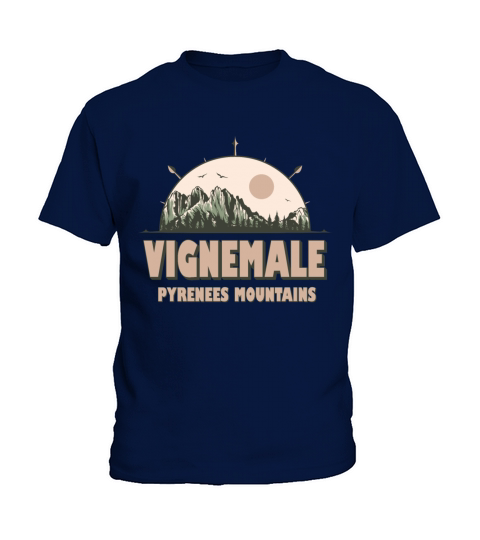 Vignemale Pyrenees Mountains Vintage Hiking Design Kids T-Shirt