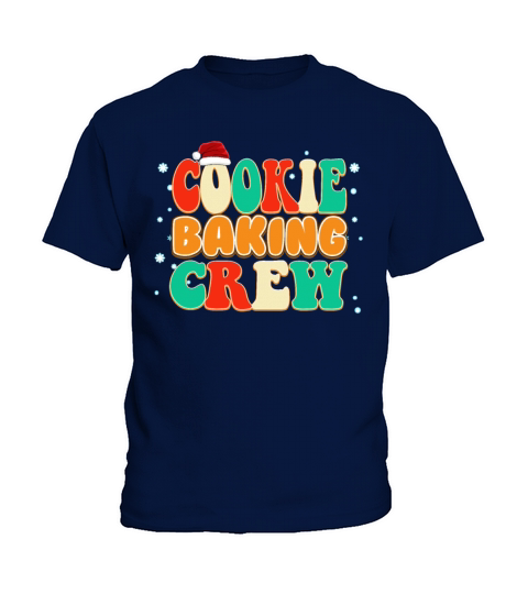 Vintage Color Christmas Cookie Baking Crew Kids T-Shirt