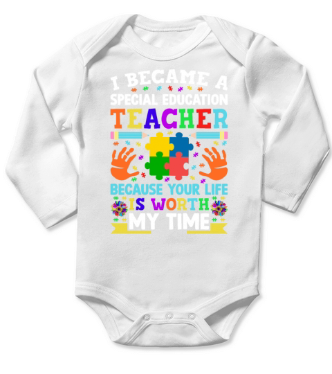 Autism Awareness Outfit for Proud Mom Autistic Dau Long Sleeve Baby One-Piece