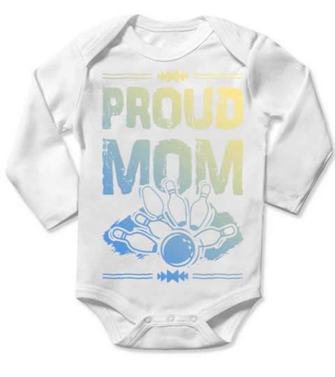 Bowling Mom Long Sleeve Baby One-Piece