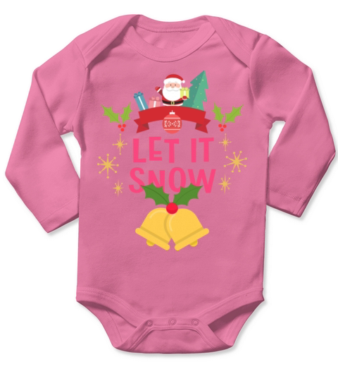 Christmas Let It Snow Long Sleeve Baby One-Piece