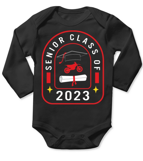 Class Of 2023 Senior Motocross Graduation Gift T Long Sleeve Baby One-Piece
