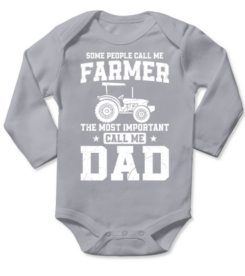 Farming Farmer Dad Father Vintage Long Sleeve Baby One-Piece