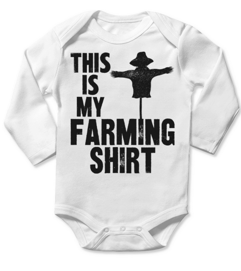 Farming Farmer Vintage This Is My Long Sleeve Baby One-Piece