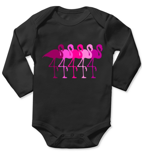 Flamingo Flamingos Walk Pink Colorful Retro Gift Long Sleeve Baby One-Piece