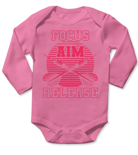 Focus Aim Release Darts Vintage Distressed Long Sleeve Baby One-Piece