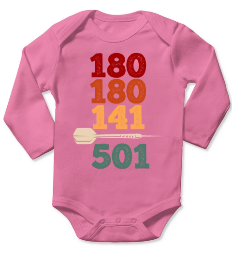 Funny Darts 180 Vintage Hobby Dart Player Long Sleeve Baby One-Piece