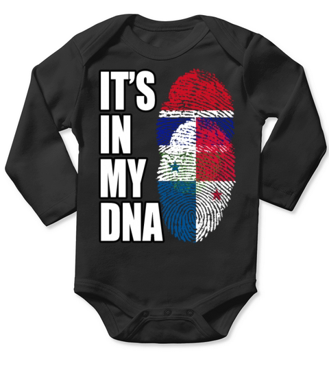 Gambian And Panamanian Mix Heritage DNA Flag Long Sleeve Baby One-Piece
