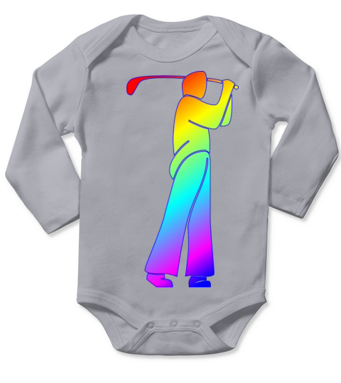 golfer golf player spieler 18 loch Long Sleeve Baby One-Piece