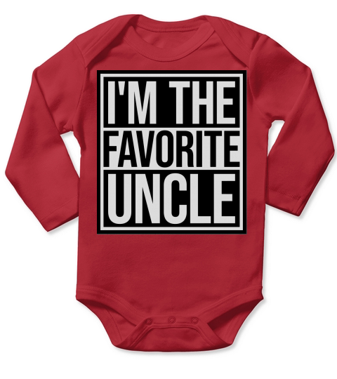 im the favorite uncle Long Sleeve Baby One-Piece