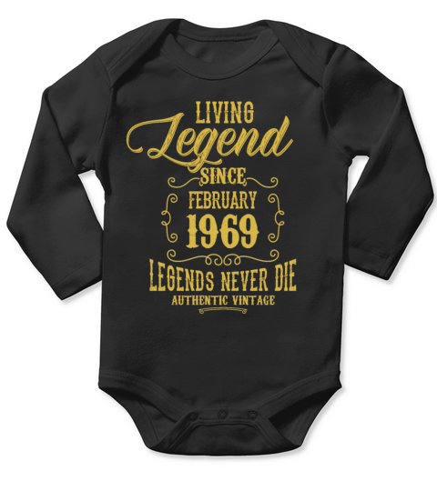 Living Legend since February 1969 Long Sleeve Baby One-Piece