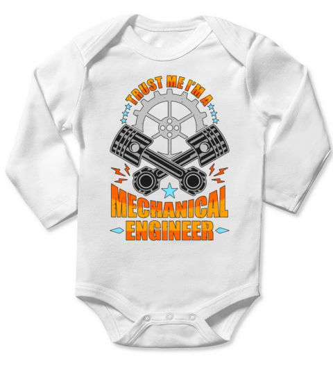 Mechanical Engineering Trust Me Im Civil Engineer Long Sleeve Baby One-Piece