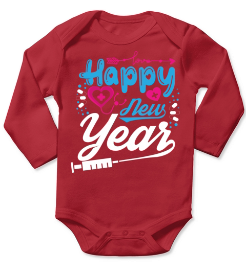 My Happy New Year Nurse T-shirt Long Sleeve Baby One-Piece