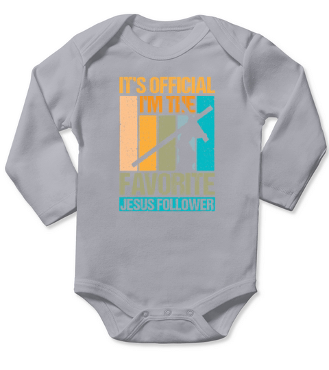 Official Jesus Favorite God Religious Long Sleeve Baby One-Piece