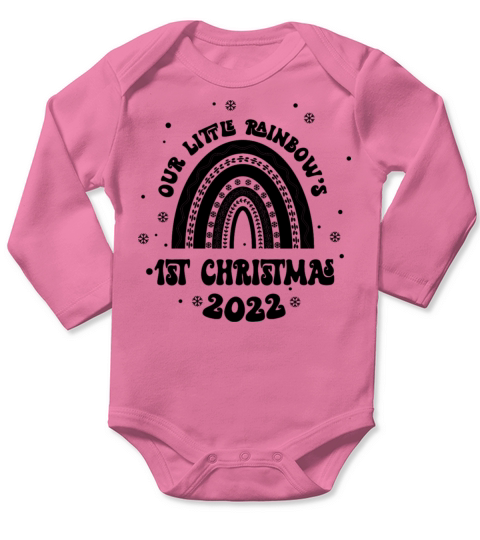 Our Little Rainbows First Christmas 2022 Long Sleeve Baby One-Piece
