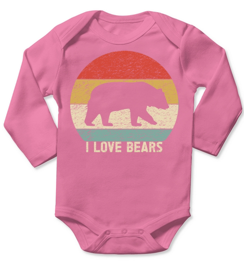 Retro Vintage Bear For Bears Lovers Long Sleeve Baby One-Piece