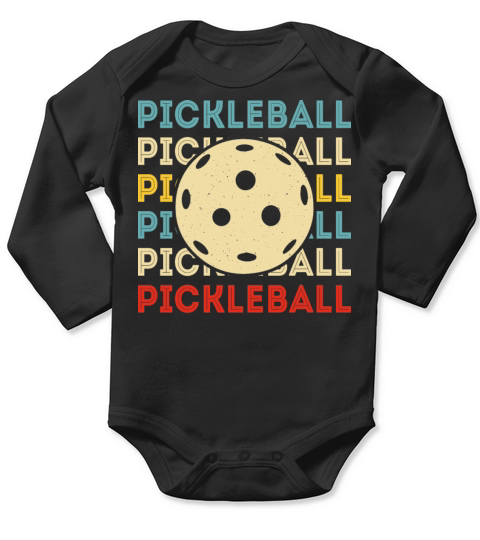 Retro Vintage Pickleball Do You Pickle Long Sleeve Baby One-Piece