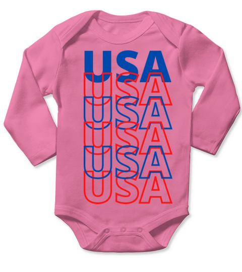 Retro World Soccer USA Long Sleeve Baby One-Piece