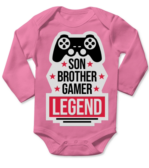 son brother gamer legend Long Sleeve Baby One-Piece