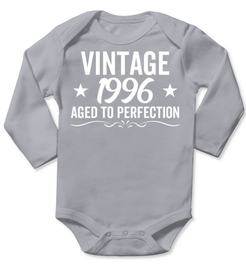 Vintage 1996 Aged To Perfection Long Sleeve Baby One-Piece