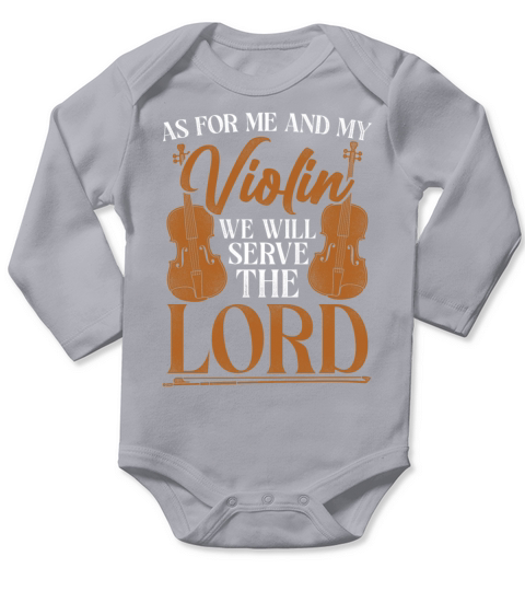 Violin Violinist Jesus Faith Long Sleeve Baby One-Piece